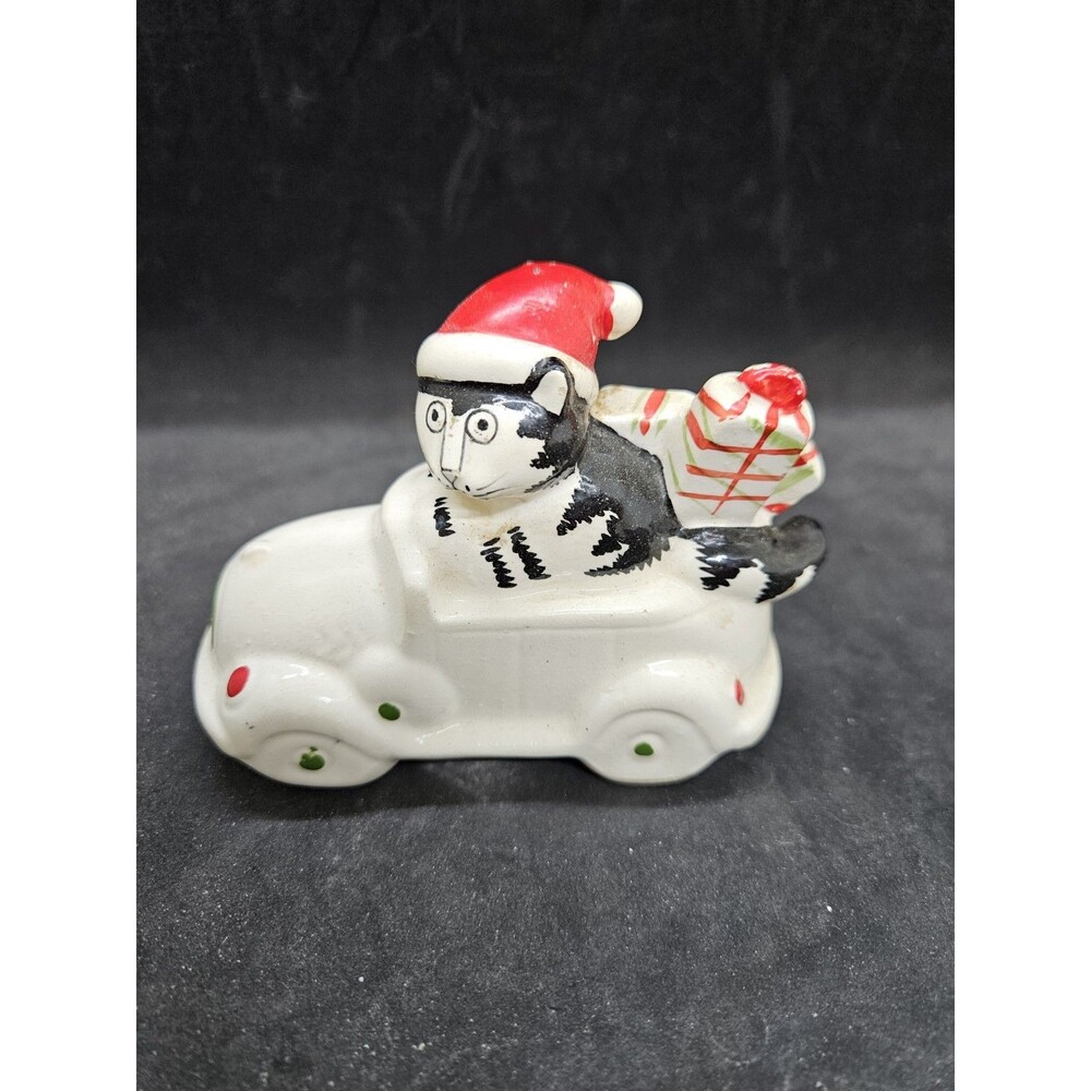 Tastesetter by Sigman Kliban Cat as Santa Driving with Presents